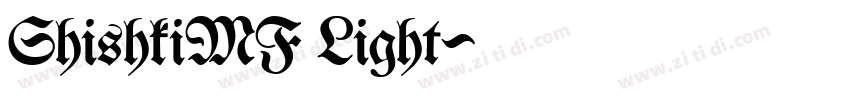 ShishkiMF Light字体转换